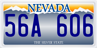 NV license plate 56A606