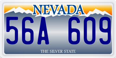 NV license plate 56A609