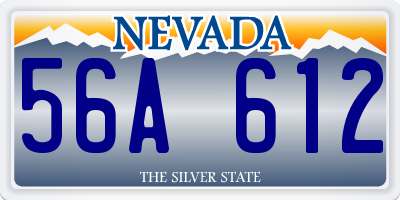 NV license plate 56A612