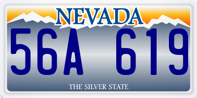 NV license plate 56A619