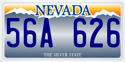 NV license plate 56A626
