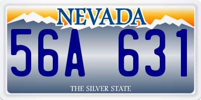 NV license plate 56A631