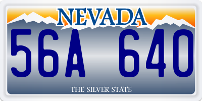 NV license plate 56A640