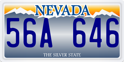 NV license plate 56A646