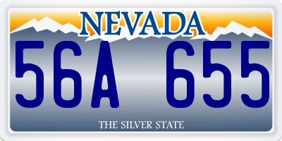 NV license plate 56A655