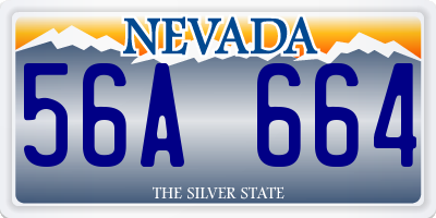 NV license plate 56A664
