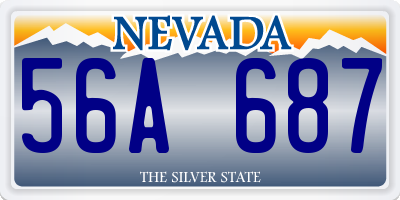NV license plate 56A687