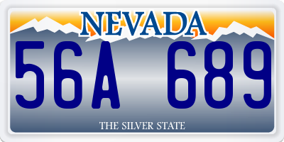 NV license plate 56A689