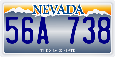 NV license plate 56A738