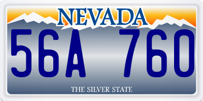 NV license plate 56A760