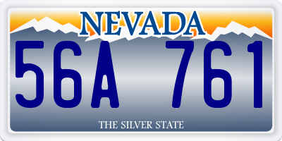 NV license plate 56A761