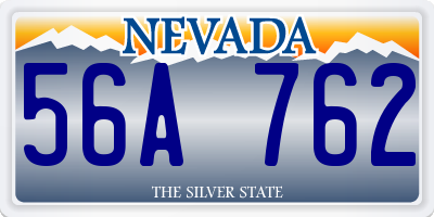 NV license plate 56A762