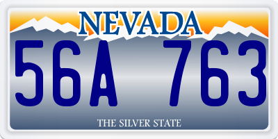 NV license plate 56A763