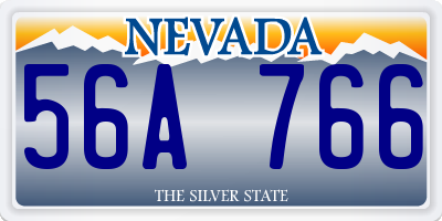 NV license plate 56A766