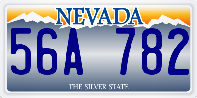 NV license plate 56A782