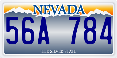 NV license plate 56A784