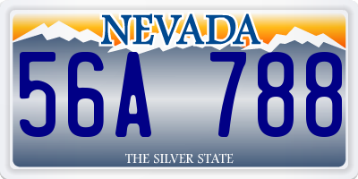 NV license plate 56A788