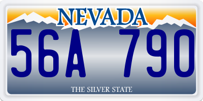 NV license plate 56A790