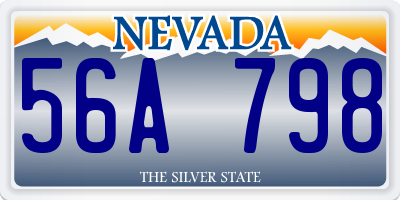 NV license plate 56A798