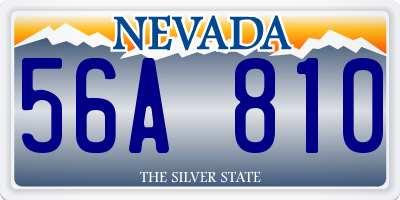 NV license plate 56A810