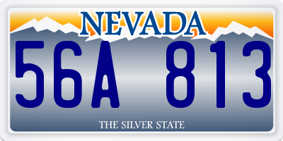 NV license plate 56A813