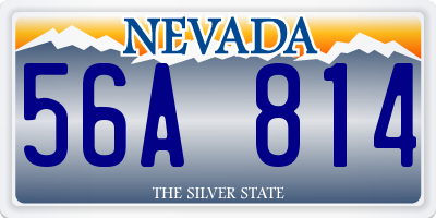 NV license plate 56A814