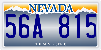 NV license plate 56A815