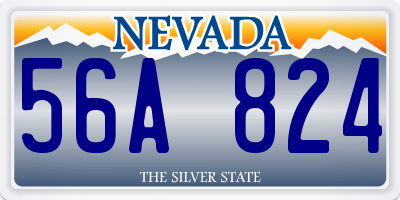 NV license plate 56A824