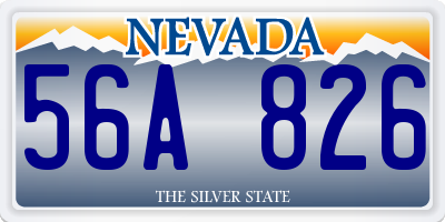 NV license plate 56A826