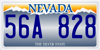 NV license plate 56A828