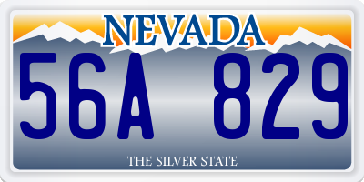 NV license plate 56A829