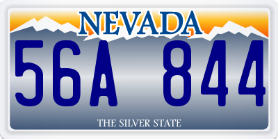 NV license plate 56A844