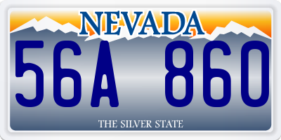 NV license plate 56A860