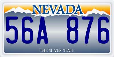 NV license plate 56A876