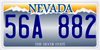 NV license plate 56A882