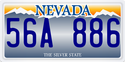 NV license plate 56A886