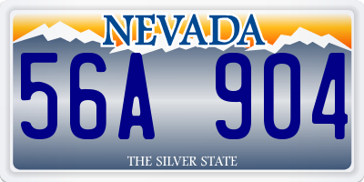 NV license plate 56A904