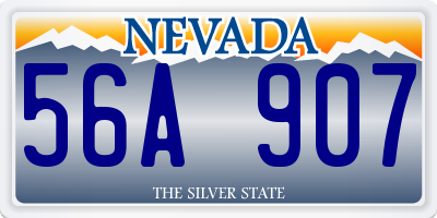 NV license plate 56A907
