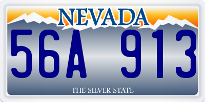 NV license plate 56A913