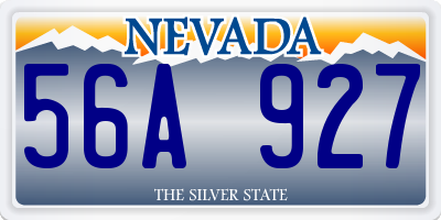 NV license plate 56A927