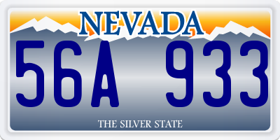 NV license plate 56A933