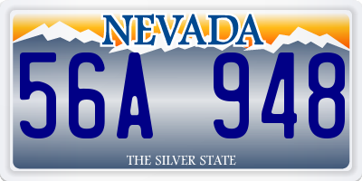 NV license plate 56A948
