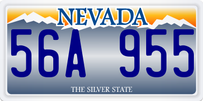 NV license plate 56A955