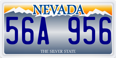 NV license plate 56A956
