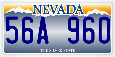 NV license plate 56A960