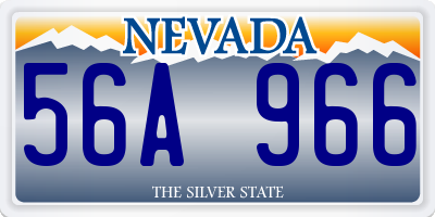 NV license plate 56A966