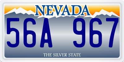 NV license plate 56A967