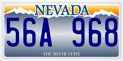 NV license plate 56A968