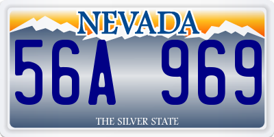 NV license plate 56A969