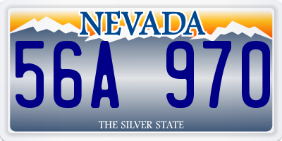 NV license plate 56A970